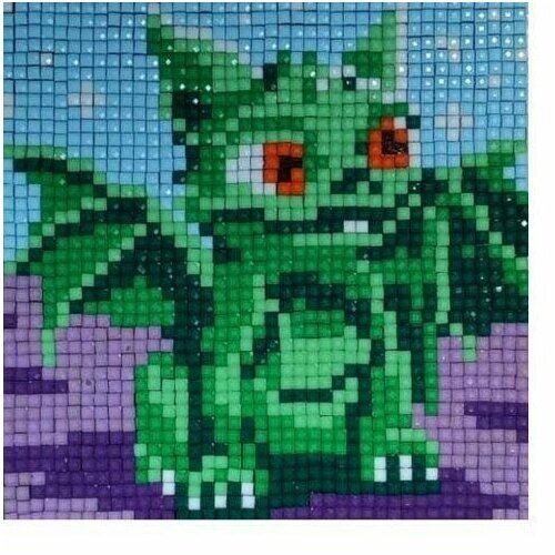 Магнит "Зеленый дракон" #V-151 Вышиваем бисером Набор алмазная мозаика 10 х 10 см от компании М.Видео - фото 1