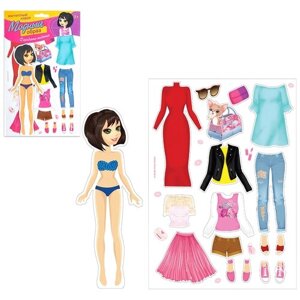 Магнитная игра для девочек Happy Valley "Одень куклу: городская модница"