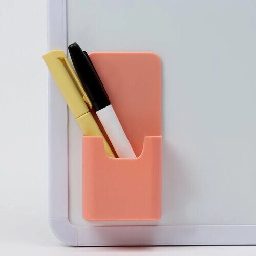 Магнитная универсальная подставка для маркеров и губок"Классика"розового цвета 3х5.5х12 см от компании М.Видео - фото 1