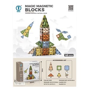 Магнитный конструктор 48 дет. Magic Magnetic Blocks