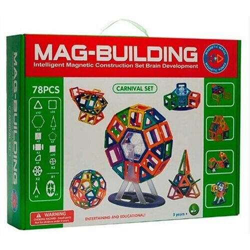 Магнитный конструктор Mag-Building 78 деталей от компании М.Видео - фото 1