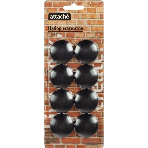 Магниты для доски Attache Loft 867819, черный от компании М.Видео - фото 1