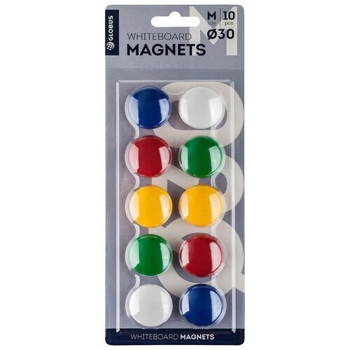Магниты для доски Globus МЦ30-10, разноцветный от компании М.Видео - фото 1
