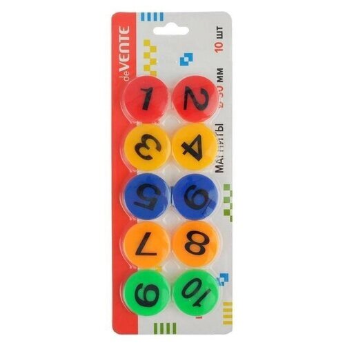 Магниты для досок с дизайном 30 мм, 10 штук, deVENTE Balls, в картонном блистере от компании М.Видео - фото 1