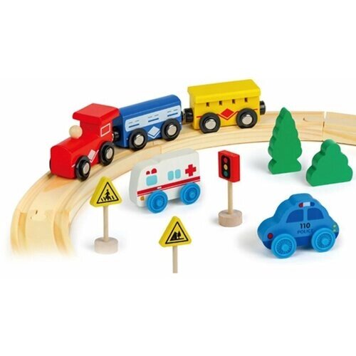 Mapacha Игровой набор Развивающая железная дорога, 76832, 21 дет., разноцветный от компании М.Видео - фото 1