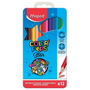 Maped Цветные карандаши Color Peps 12 цветов, металлическая коробка (832014)