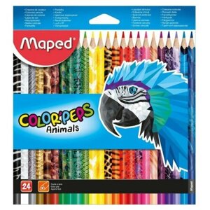 Maped Цветные карандаши Color Peps Animals 24 цвета (832224) разноцветный