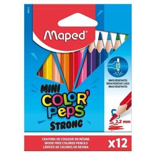 Maped Карандаши цветные Color'peps mini strong 12 цветов (862812) от компании М.Видео - фото 1