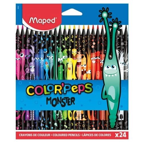 Maped Карандаши цветные Color'Peps Monster 24 цвета (862624) разноцветный от компании М.Видео - фото 1