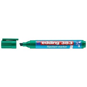 Маркер edding 383, для флипчартов Cap-off, скошенный наконечник, 1-5 мм Зеленый