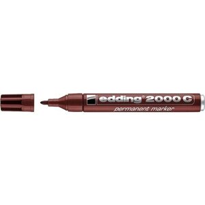 Маркер перманентный edding 2000C, рисования, круглый наконечник, заправляемый, 1.5-3 мм Коричневый