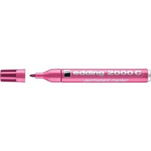 Маркер перманентный edding 2000C, рисования, круглый наконечник, заправляемый, 1.5-3 мм Розовый
