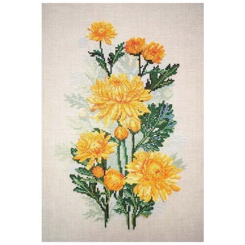 Марья Искусница Набор для вышивания Желтые хризантемы 20 x 30 см (04.004.06) от компании М.Видео - фото 1