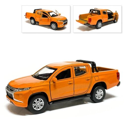 Машина Mitsubishi L200, инерционная, оранжевый, Технопарк, 12 см от компании М.Видео - фото 1
