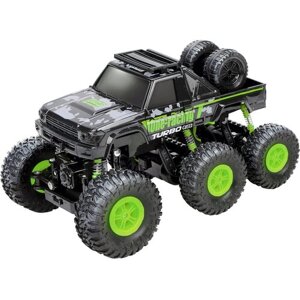 Машина на радиоуправлении Crossbot Трехосный краулер р/у, аккумулятор, 6 колес, черно-зеленый