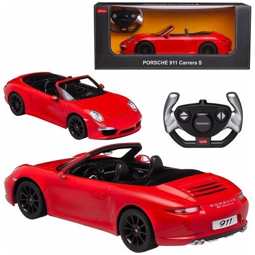 Машина р/у 1:14 Porsche 911 Carrera S, со световыми эффектами, цвет красный 40.3*18.9*10.2см от компании М.Видео - фото 1