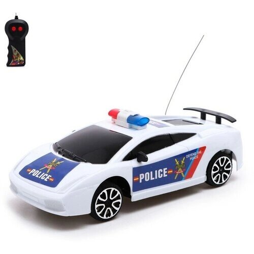 Машина радиоуправляемая «Полицейский патруль» работает от батареек цвет бело-синий от компании М.Видео - фото 1