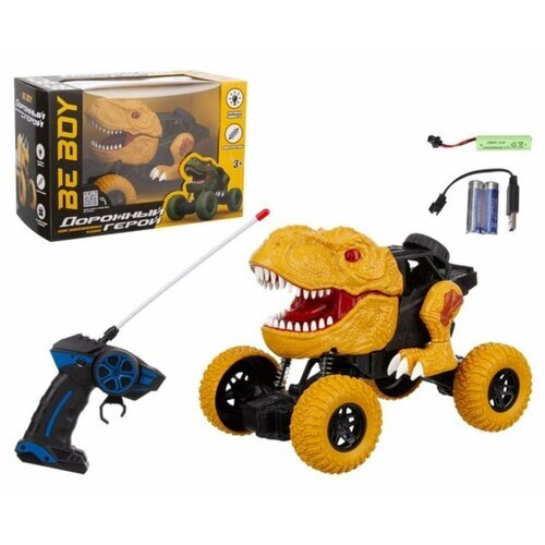 Машинка-динозавр р у "BeBoy", USB зарядное устройство, амортизаторы, световые эффекты, размер игруш от компании М.Видео - фото 1
