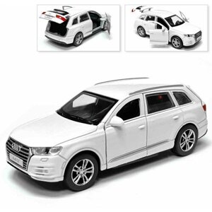 Машинка коллекционная AUDI Q7, инерционная, металлическая, белая, Технопарк, 12 см