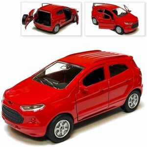 Машинка коллекционная Ford Ecosport, инерционная, металлическая, красный, Технопарк, 12 см