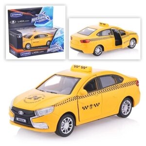 Машинка "LADA VESTA" такси масштабная модель 1:36, желтый