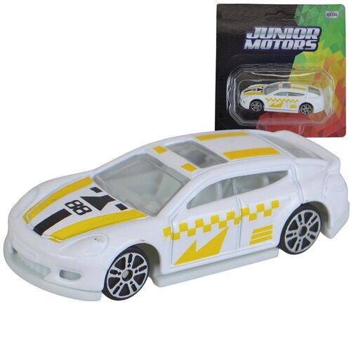 Машинка металлическая гоночная белая, коллекционная моделька для мальчиков, детская игрушка в подарок от компании М.Видео - фото 1