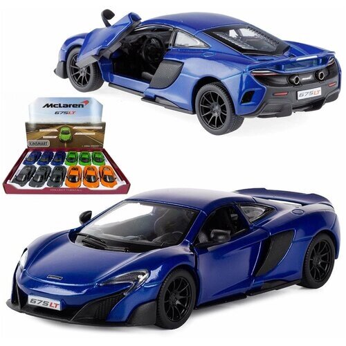 Машинка металлическая Kinsmart 1:36 «McLaren 675LT» KT5392D инерционная / Синий от компании М.Видео - фото 1