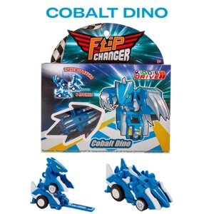 Машинка робот трансформер Cobalt Dino с барьером