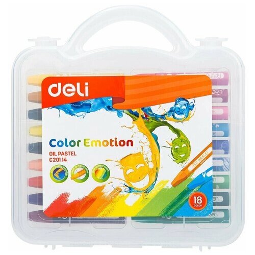 Масляная пастель Deli Color Emotion, 18 цветов. EC20114. от компании М.Видео - фото 1