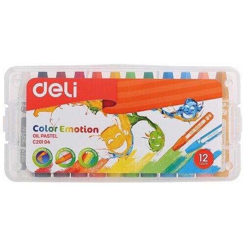 Масляная пастель Deli EC20104 Color Emotion шестигранные 12цв. пл. кор. (24 шт. в упаковке) от компании М.Видео - фото 1