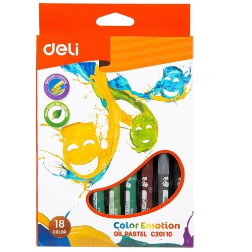 Масляная пастель Deli (EC20110) Color Emotion шестигранные 18 цветов, картон. кор./европод. от компании М.Видео - фото 1