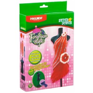 Масса для лепки PAULINDA Fashion style с манекеном, красное платье (Н77999)