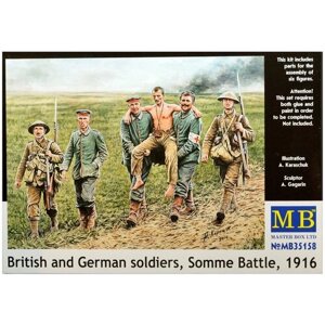 Master Box Сборная модель Британские и немецкие солдаты, Битва на Сомме, 1916 г. (1:35)