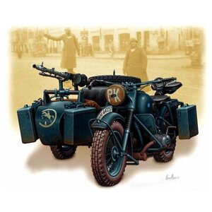 Master Box Сборная модель Германский мотоцикл, 1/35