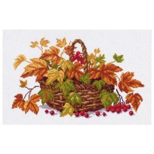 Матрёнин Посад Набор для вышивания 994 Осенние листья - рисунок на канве 28 х 37 см