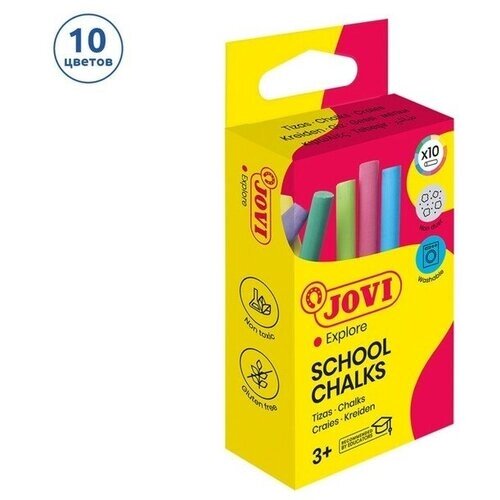 Мелки цветные JOVI Classcolor, в наборе 10 штук, круглые от компании М.Видео - фото 1