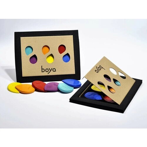 Мелки для рисования Boya Summer, восковые, пастельные, 6 цветов в наборе от компании М.Видео - фото 1