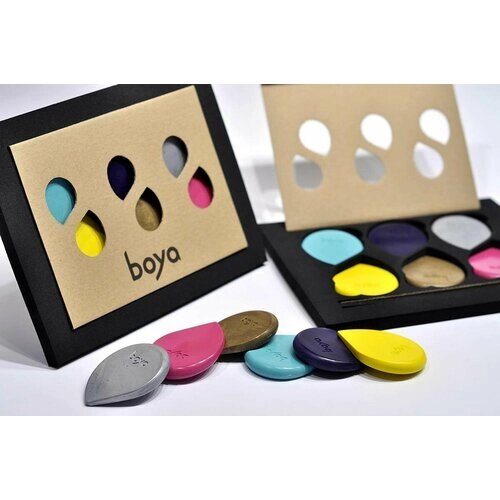 Мелки для рисования Boya Unicorn, восковые, пастельные, 6 цветов в наборе от компании М.Видео - фото 1