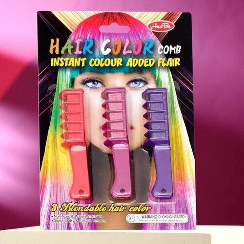 Мелки для волос с насадкой, набор 3 цвета от компании М.Видео - фото 1