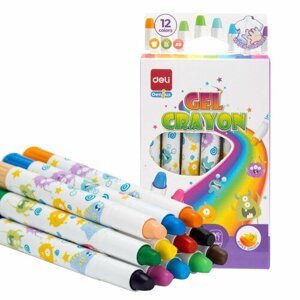 Мелки гелевые Crayon набор 12 цветов, EC211-12