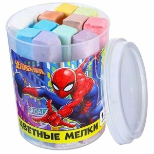 Мелки Marvel - Человек-паук, цветные, 3+12 штук, 1 упаковка