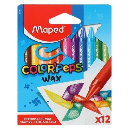 Мелки восковые 12 цветов, Maped Color Peps Wax от компании М.Видео - фото 1