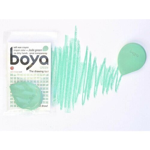 Мелок для рисования Boya, восковой, пастельный, нефритово-зеленый, 1 шт от компании М.Видео - фото 1
