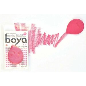 Мелок для рисования Boya, восковой, пастельный, розовый, 1 шт
