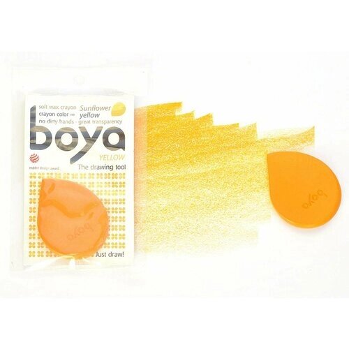 Мелок для рисования Boya, восковой, пастельный, желто-оранжевый, 1 шт от компании М.Видео - фото 1