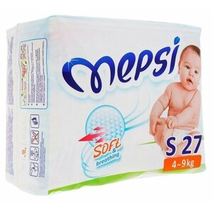 Mepsi подгузники Soft&breathing S (4-9 кг), 27 шт.