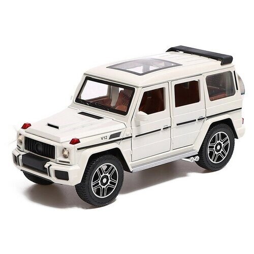 Mercedes-Benz G63 AMG Мерседес Бенц Гелик металлическая инерционная машинка 1:24 21 см, открываются двери, капот и багажник, свет и звук от компании М.Видео - фото 1