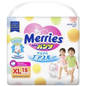 MERRIES Трусики - подгузники для детей размер XL, 12-22 кг, 24 шт.