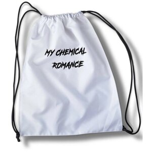 Мешок для сменной обуви и вещей с рисунком, белый, модель музыка My Chemical Romance - 31154
