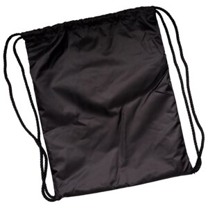 Мешок для сменной обуви в школу, сумка – рюкзак для спортивной формы и инвентаря с карманом на молнии, чёрный